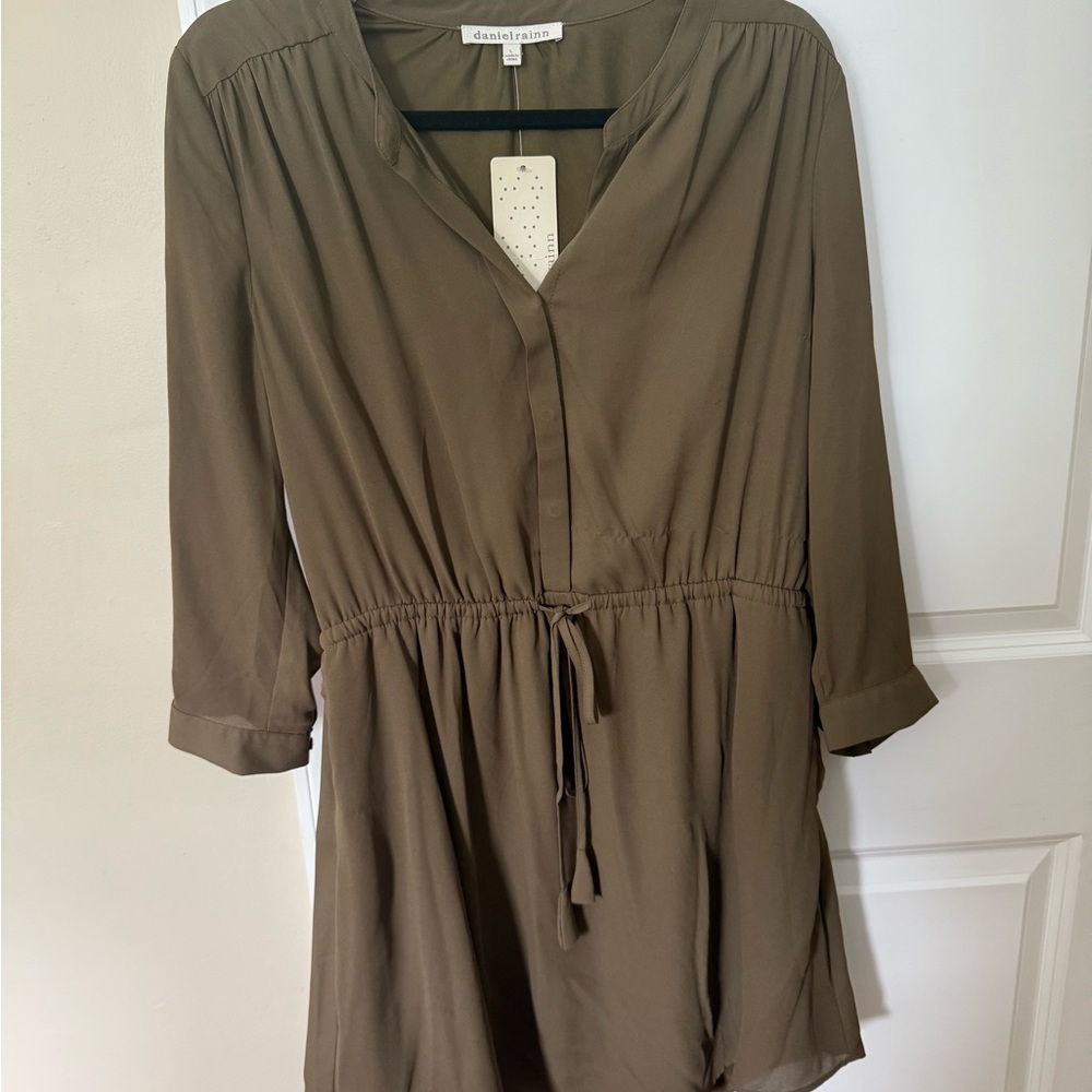 Daniel Rainn Olive Tunic Top/Mini Dress